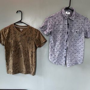 2 Boys short sleeve shirts. Size 8 & (8/10. Old Navy Buttondown and T-Shirt